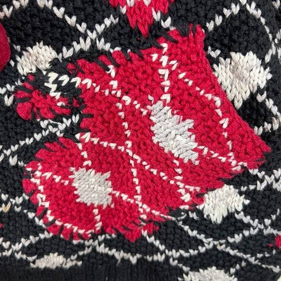 Eland Carello Argyle Style Print Ugly Christmas Sweater Zip Front Cardigan - Picture 6 of 12